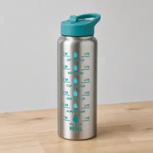 Charcoal‑Coated 32oz Travel Bottle