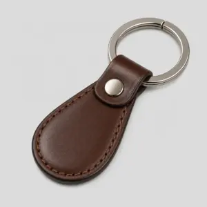 Premium Leather Keychain with Carabiner